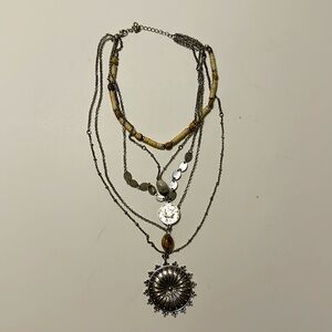SILVER Multi-layer necklace (bought from Free People)